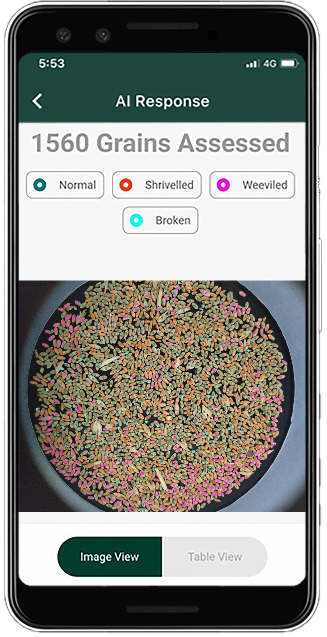 GoMicro: AI Grain Quality Assessor - view 2